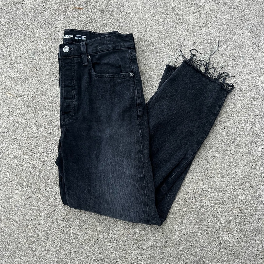 Women’s black Old Navy baggy straight leg jeans